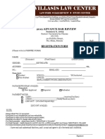 2019 Advance Bar Review: Registration Form