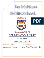 Foundation of It: Ubmitted By: Ubmitted To: Bhishek Athak R. Am Arshney Ir