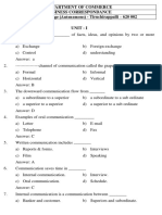 Business Correspondence MCQ COE