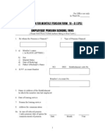 Employees' Pension Scheme, 1995: Application For Monthly Pension Form 10 - D (Eps)
