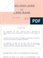 Crisologo-Jose Land Bank: G.R. No. 167399 June 22, 2006 Garcia, J