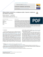 Lawrence, Rebecca & Moritz Sara. 2019. Mining Industry Perspectives On Indigenous Rights. Corporate Complacency and Political Uncertainty