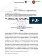 Factors Associated With Students' Performance in English in The Implementation of Spiral Progression