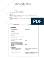 Detailed Lesson Plan in Power: I. Objectives