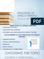 Principles of Speech Writing