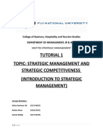 Tutorial 1 Topic: Strategic Management and Strategic Competitiveness (Introduction To Strategic Management)