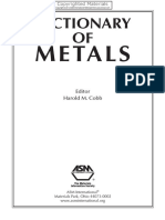 Dictionary of Metals PDF