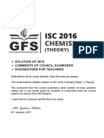 ISC 2016 Chemistry Theory Paper 1 Solved Paper PDF