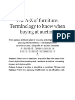 Furniture Technical Vocabulary