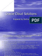 Oracle Cloud Solutions: Prepared by Partha
