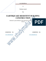 Civil Earthquake Resistent Building Construction Report