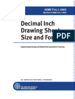 Decimal Inch Drawing Sheet Size and Format: ASME Y14.1-2005