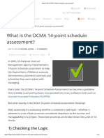 What Is The DCMA 14-Point Schedule Assessment