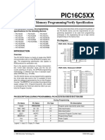 PIC16C5XX: EPROM/ROM Memory Programming/Verify Specification