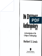 Lewis - in Defense of Anthropology - 2014 PDF