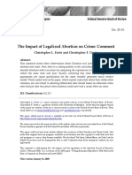 The Impact of Legalized Abortion On Crime: Comment: Christopher L. Foote and Christopher F. Goetz