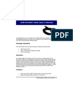 USB-Parallel Cable User's Manual: Package Checklist