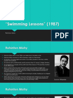 "Swimming Lessons" (1987) : Rohinton Mistry