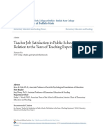 Teacher Job Satisfaction in Public Schools - The Relation To The