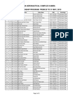 Student List For Internship 20 May 2019