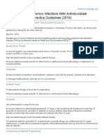 Management of Common Infections With Antimicrobials Guidance Clinical Practice Guidelines (2019) PDF