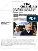 Labor Begins Election Defeat Postmortem With Internal Blame Game - Australia News - The Guardian