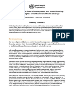 Fiscal Space, Public Financial Management, and Health Financing: Sustaining Progress Towards Universal Health Coverage