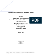 Report On Persecution of Sexual Minorities in Jamaica: Prepared by