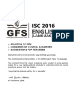 ISC English Language Paper 1 2016 Solved Paper