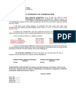 Affidavit of Cohabitation - Mondejar