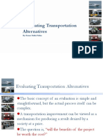 Evaluating Transportation Alternatives