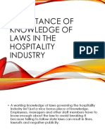 Importance of Knowledge of Laws in The Hospitality
