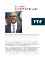 Official Biography of DJJ Commissioner Avery D. Niles