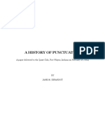 A History of Punctuation: A Paper Delivered To The Quest Club, Fort Wayne, Indiana On February 28, 2014