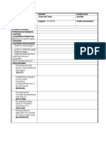 Lesson Plan Template For Cot