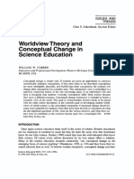 Cobern (1996) : (Worldview Theory and Conceptual Change in Science Education)