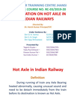 Hot Axle in Indian Railway