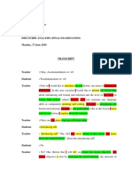 Discourse Analysis Final Exam Sas