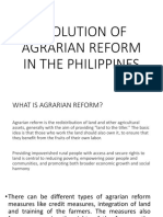 Evolution of Agrarian Reform in The Philippines