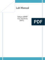 Lab Manual: Subject:ARWP
