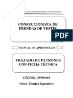 Trazado de Patrones Con Ficha Técnica