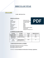 Curriculam Vitae: Name-Dipanjan Pal