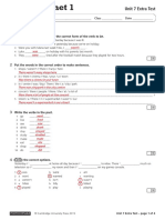 Unit 7 Extra Test With Answers PDF