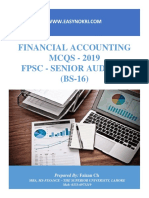 Financial Accounting MCQs - Senior Auditor Bs-16