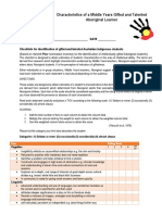 Aboriginal Indigenous Characteristics of A Gifted and Talented Learner