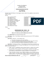 10th SB Ordinance No. 2013-01 - CCTV Installation Ordinance of 2013