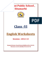 VI English-Worksheets Session 2012 2013