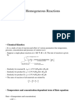 Kinetics of Homogeneous Reactions