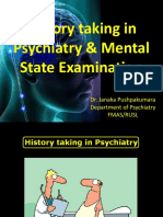 History Taking in Psychiatry & Mental State Examination PDF