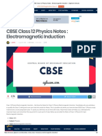 Class 12 Physics Notes - Electromagnetic Induction